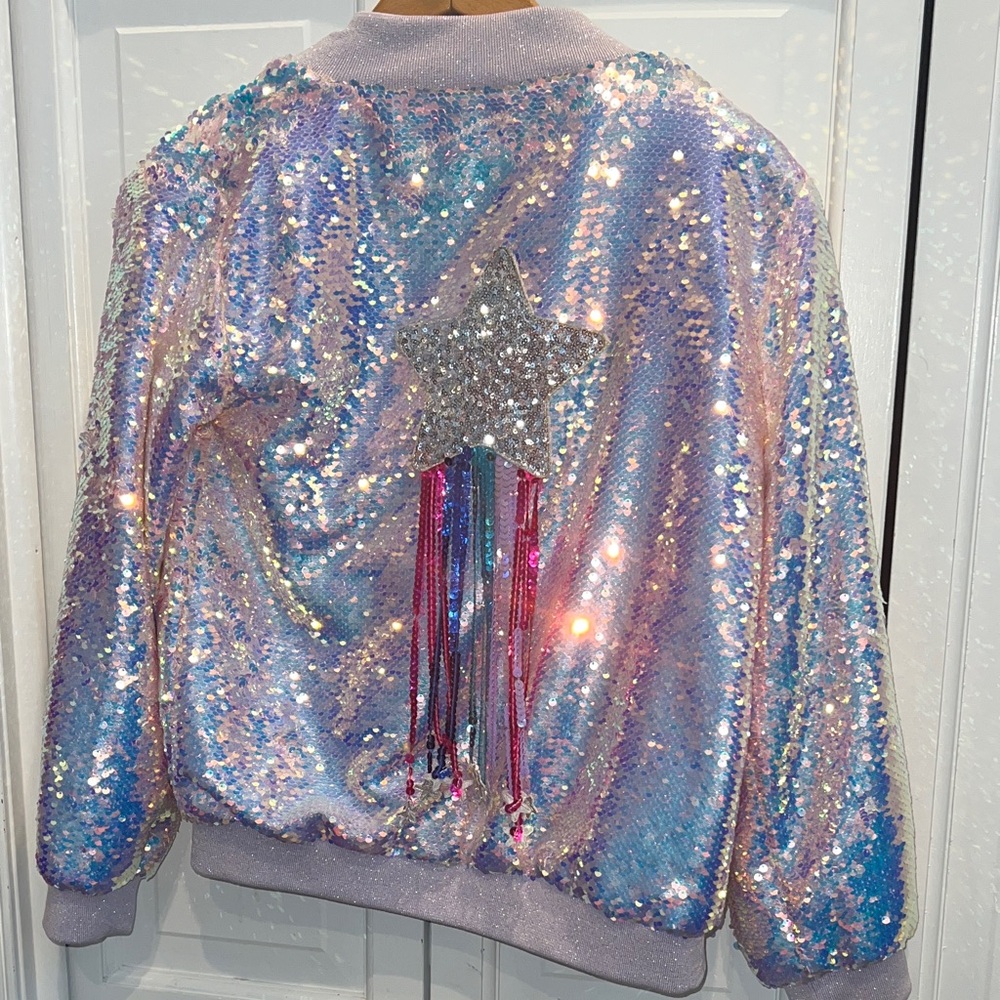 Lola + The Boys Sequin Star Jacket - Multicolor